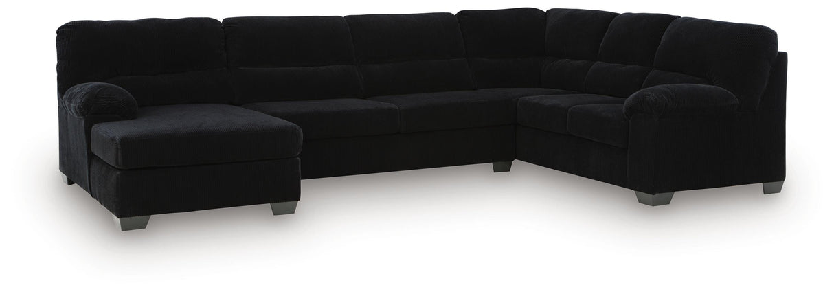 SimpleJoy Onyx 3-Piece LAF Chaise Sectional from Ashley Furniture - Luna Furniture