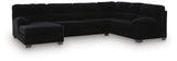 SimpleJoy Onyx 3-Piece LAF Chaise Sectional from Ashley Furniture - Luna Furniture
