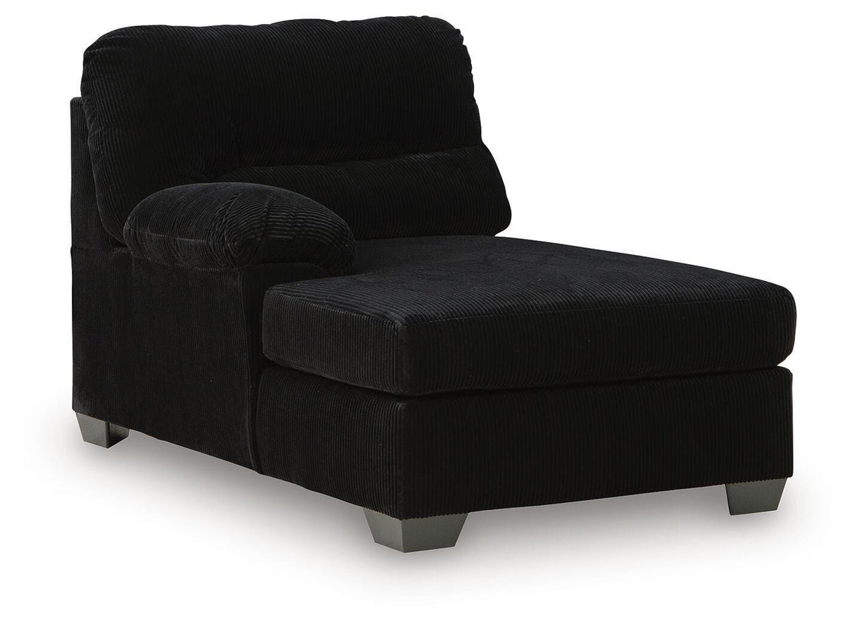 SimpleJoy Onyx Left-Arm Facing Corner Chaise from Ashley Furniture - Luna Furniture