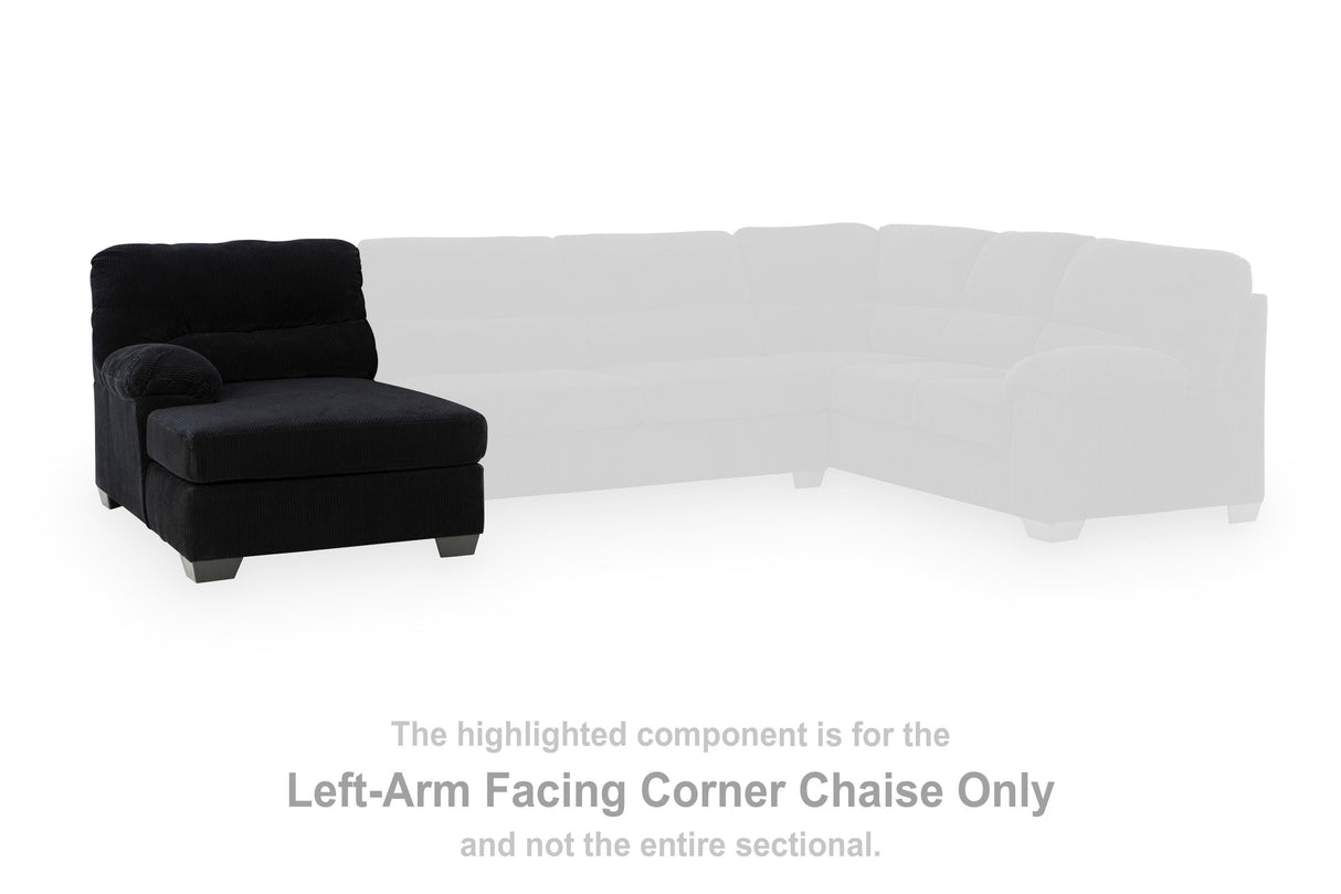 SimpleJoy Onyx Left-Arm Facing Corner Chaise from Ashley Furniture - Luna Furniture