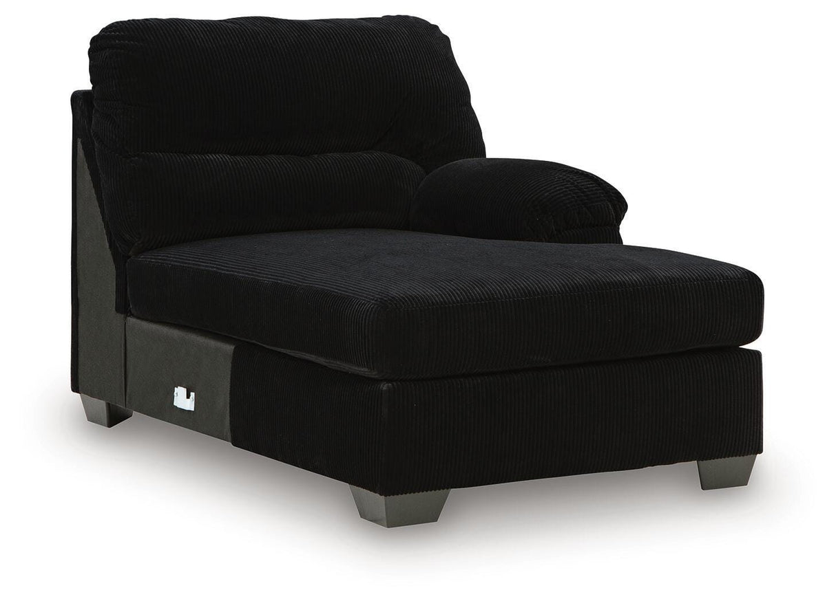 SimpleJoy Onyx Right-Arm Facing Corner Chaise from Ashley Furniture - Luna Furniture