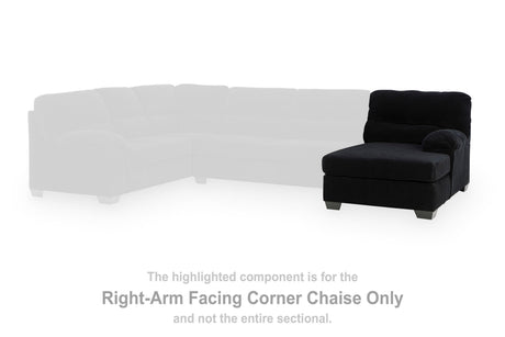 SimpleJoy Onyx Right-Arm Facing Corner Chaise from Ashley - Luna Furniture