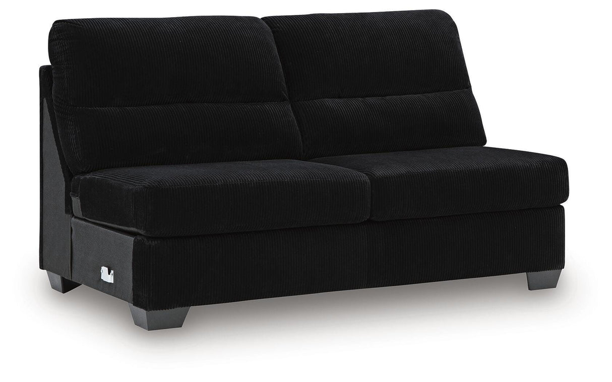 SimpleJoy Onyx Armless Loveseat from Ashley Furniture - Luna Furniture