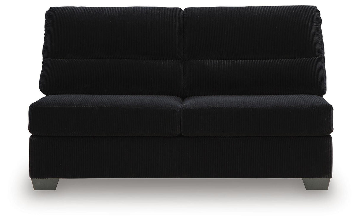 SimpleJoy Onyx Armless Loveseat from Ashley Furniture - Luna Furniture