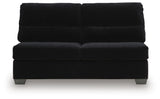 SimpleJoy Onyx Armless Loveseat from Ashley Furniture - Luna Furniture