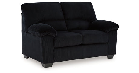 SimpleJoy Sofa, Loveseat and Recliner in Onyx from Ashley - Luna Furniture