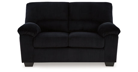 SimpleJoy Sofa, Loveseat and Recliner in Onyx from Ashley - Luna Furniture