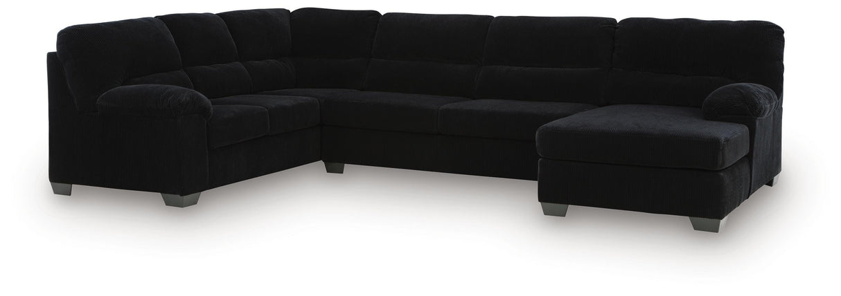 SimpleJoy Onyx 3-Piece RAF Chaise Sectional from Ashley Furniture - Luna Furniture