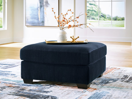 SimpleJoy Navy Oversized Accent Ottoman from Ashley - Luna Furniture