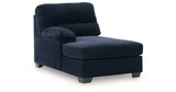 SimpleJoy Navy Left-Arm Facing Corner Chaise from Ashley - Luna Furniture