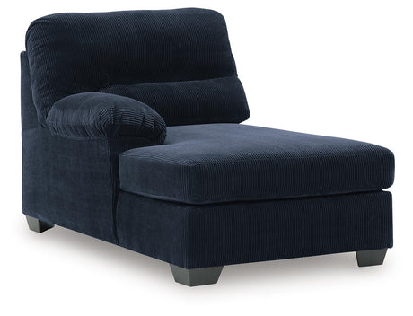 SimpleJoy Navy Left-Arm Facing Corner Chaise from Ashley - Luna Furniture