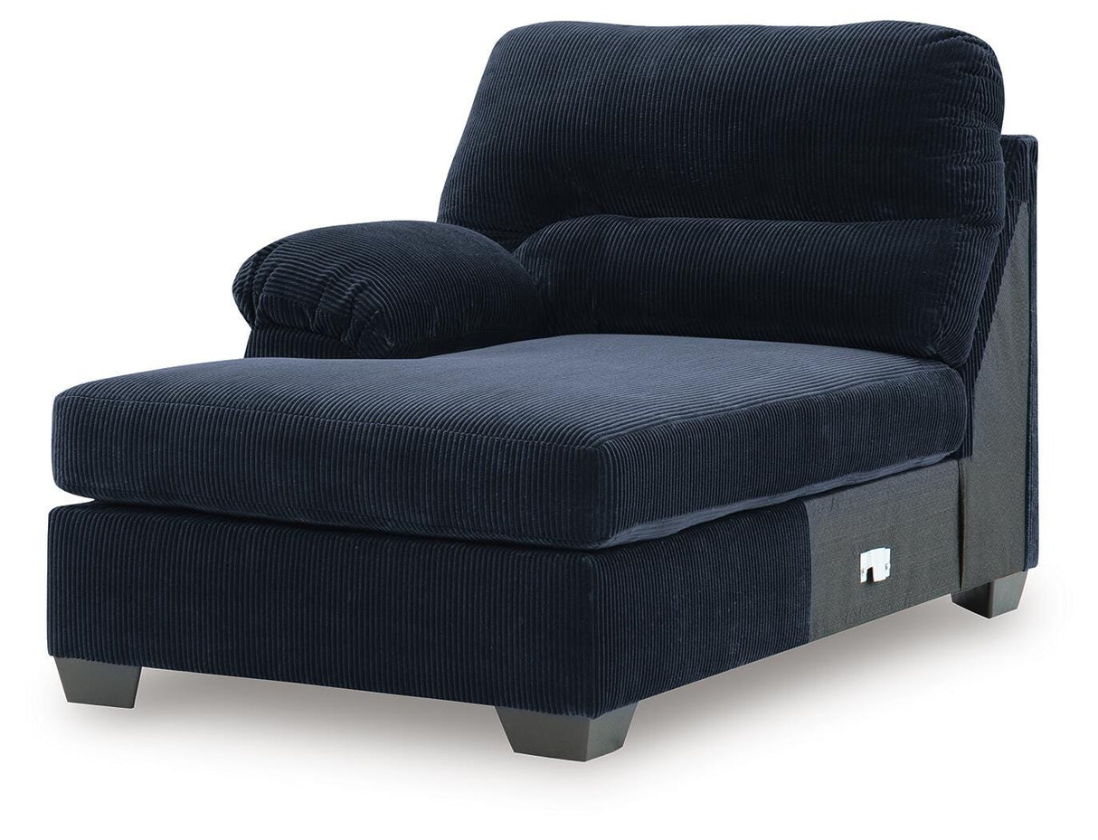 SimpleJoy Navy Left-Arm Facing Corner Chaise from Ashley - Luna Furniture