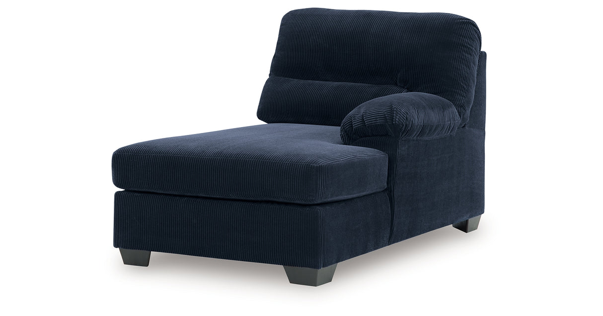 SimpleJoy Navy Right-Arm Facing Corner Chaise from Ashley Furniture - Luna Furniture