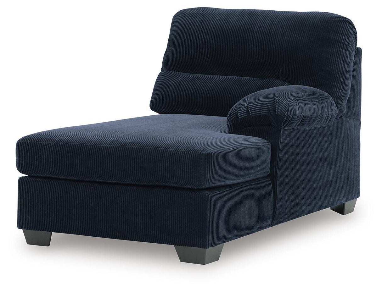 SimpleJoy Navy Right-Arm Facing Corner Chaise from Ashley Furniture - Luna Furniture