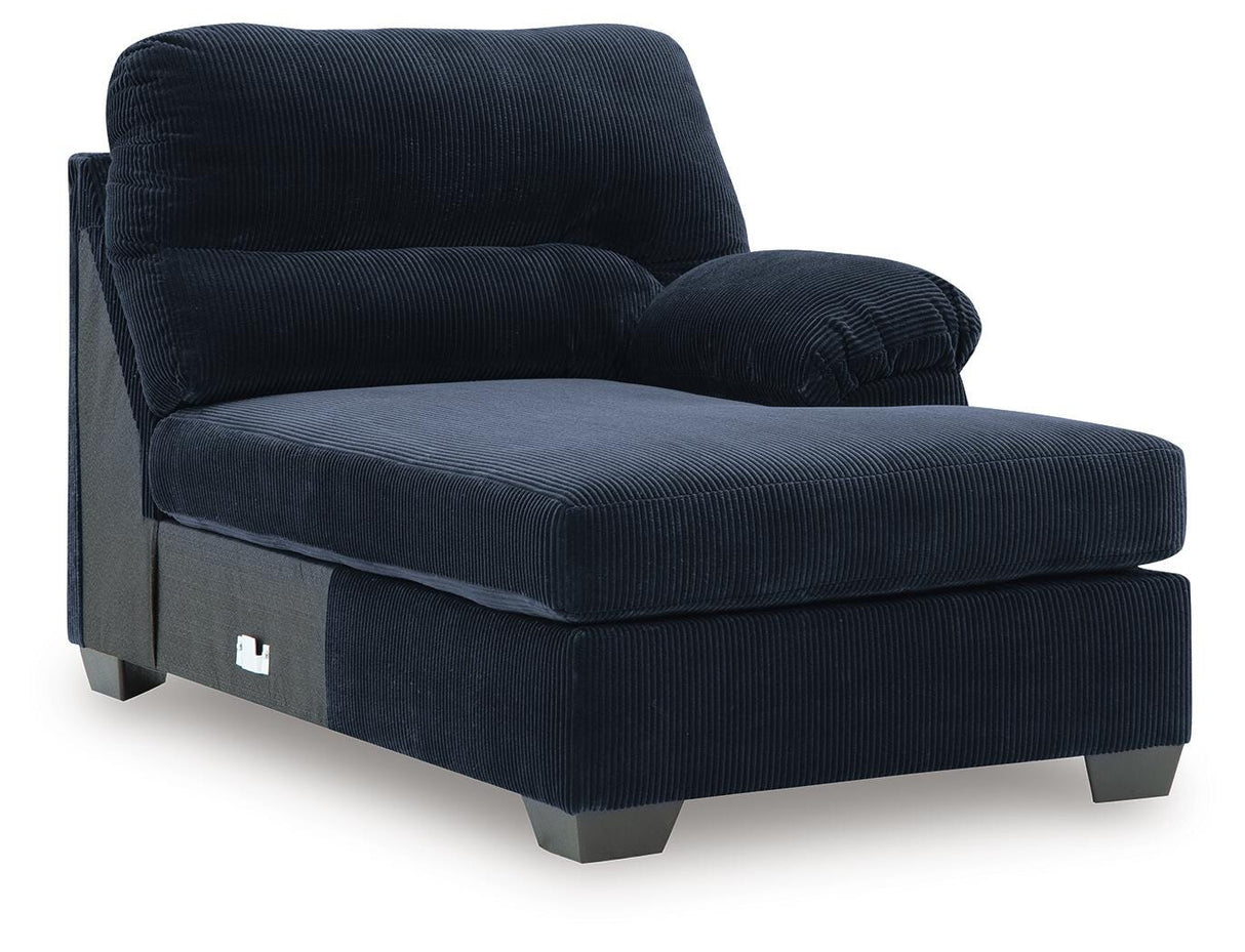 SimpleJoy Navy Right-Arm Facing Corner Chaise from Ashley Furniture - Luna Furniture