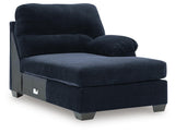 SimpleJoy Navy Right-Arm Facing Corner Chaise from Ashley Furniture - Luna Furniture