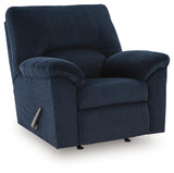 SimpleJoy Navy Recliner from Ashley - Luna Furniture