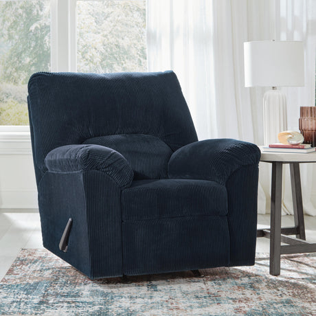 SimpleJoy Navy Recliner from Ashley - Luna Furniture