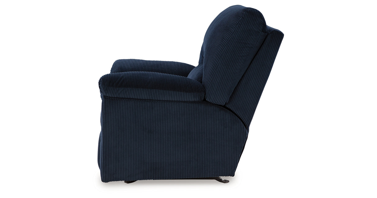 SimpleJoy Navy Recliner from Ashley - Luna Furniture