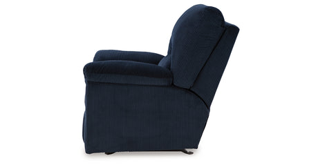 SimpleJoy Navy Recliner from Ashley - Luna Furniture