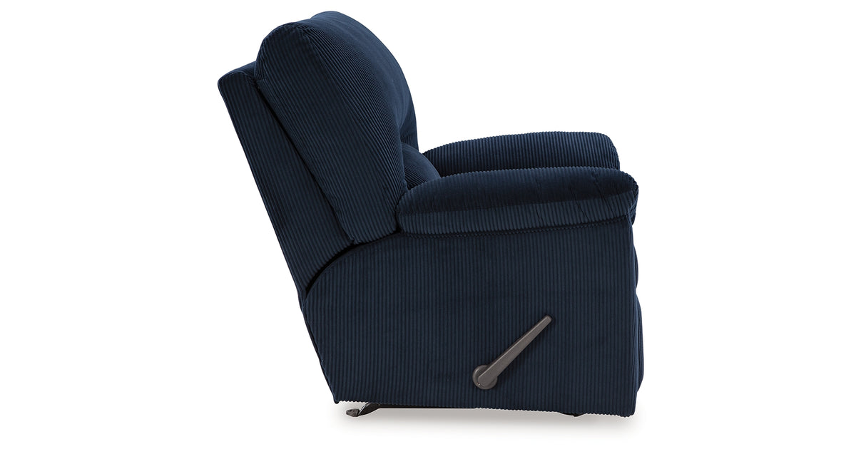 SimpleJoy Navy Recliner from Ashley - Luna Furniture