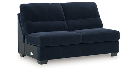 SimpleJoy Navy Armless Loveseat from Ashley Furniture - Luna Furniture