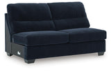 SimpleJoy Navy Armless Loveseat from Ashley Furniture - Luna Furniture