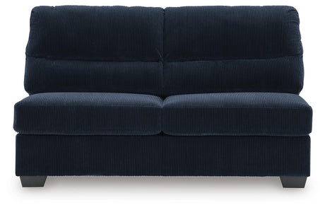 SimpleJoy Navy Armless Loveseat from Ashley Furniture - Luna Furniture