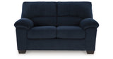 SimpleJoy Navy Loveseat from Ashley - Luna Furniture