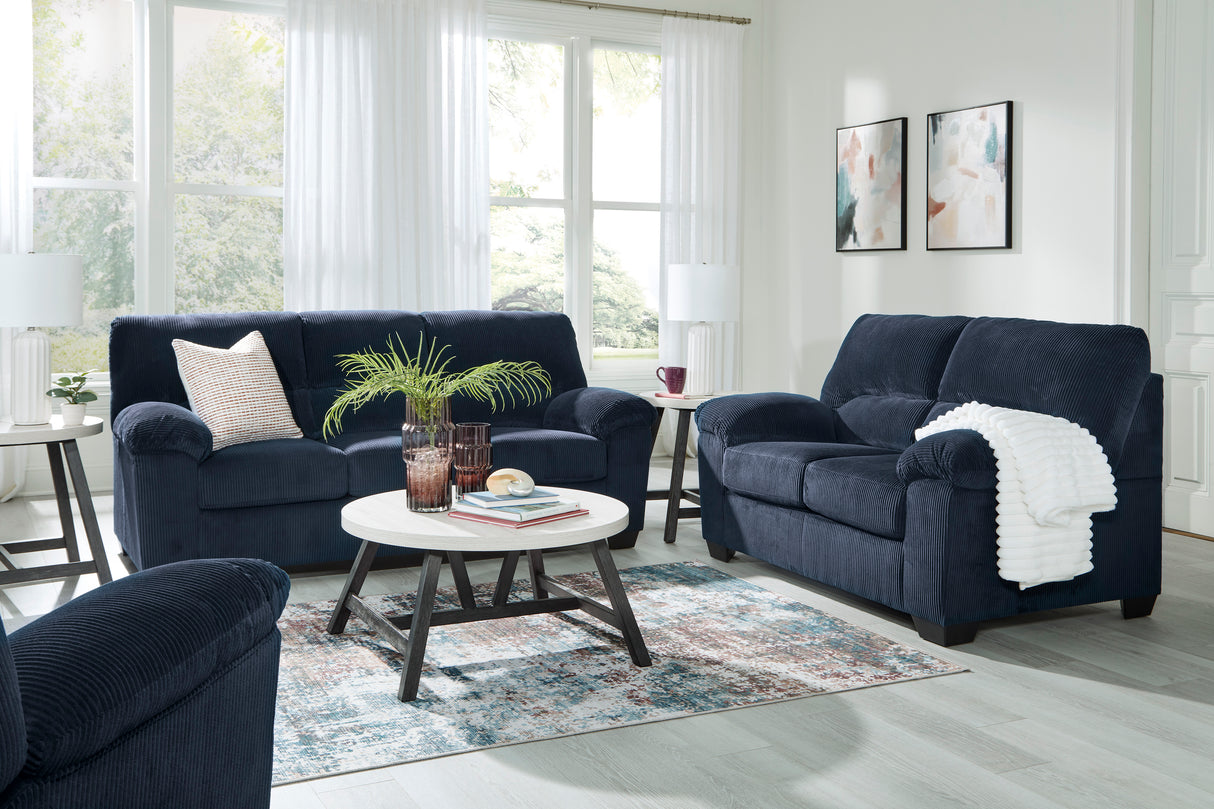 SimpleJoy Navy Living Room Set from Ashley - Luna Furniture
