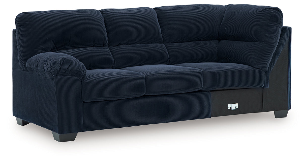 SimpleJoy Navy Left-Arm Facing Sofa with Corner Wedge from Ashley Furniture - Luna Furniture