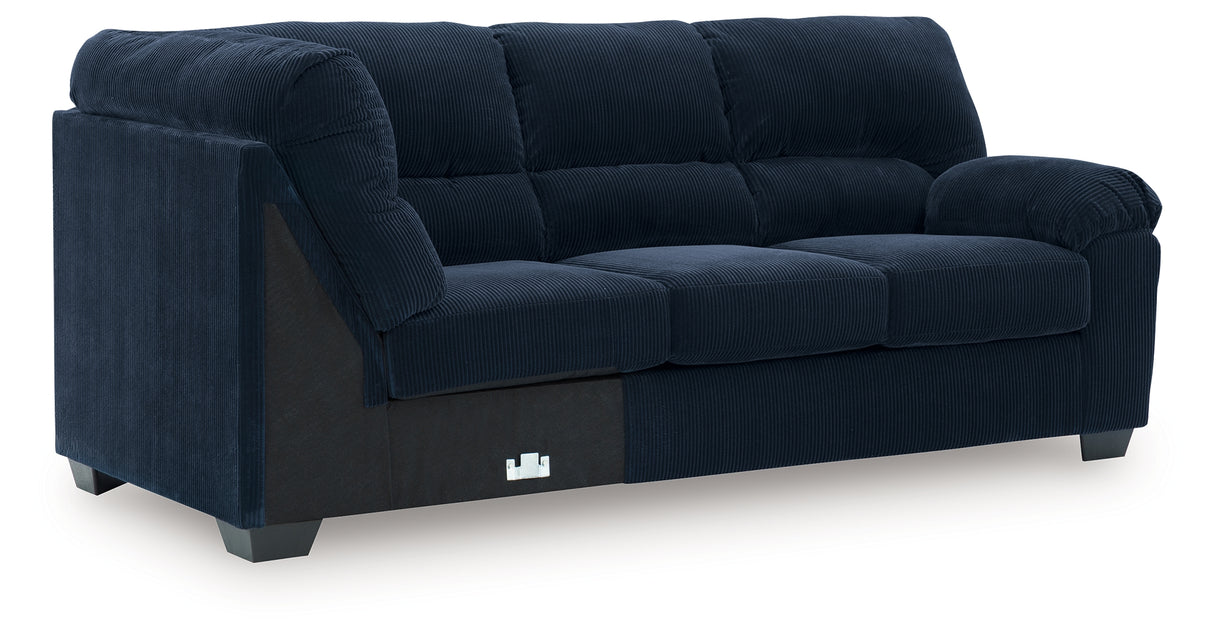 SimpleJoy Navy Right-Arm Facing Sofa with Corner Wedge from Ashley Furniture - Luna Furniture