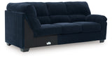 SimpleJoy Navy Right-Arm Facing Sofa with Corner Wedge from Ashley Furniture - Luna Furniture