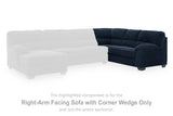 SimpleJoy Navy Right-Arm Facing Sofa with Corner Wedge from Ashley Furniture - Luna Furniture