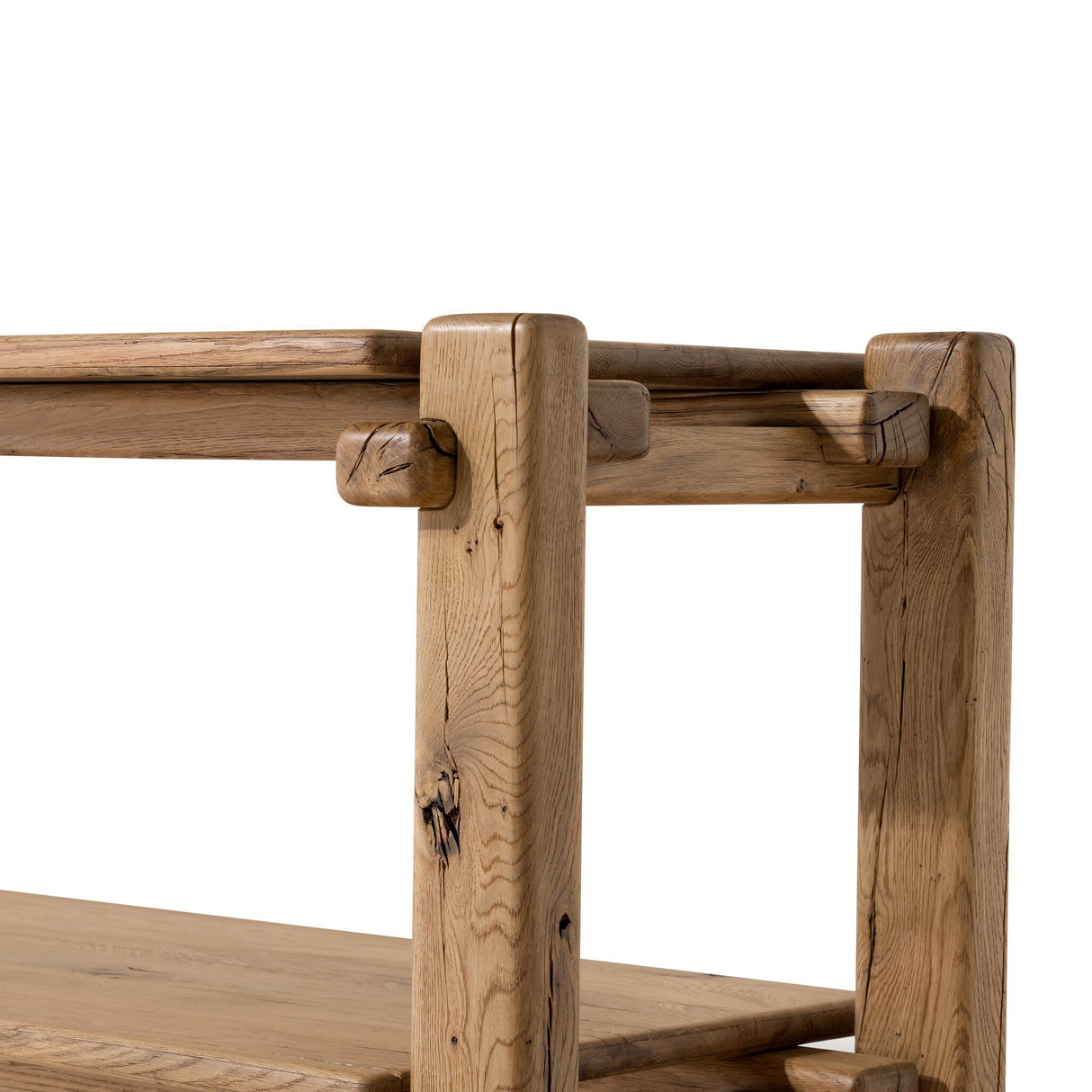 Marcia Console Table in Natural Reclaimed French Oak from Four Hands - Luna Furniture