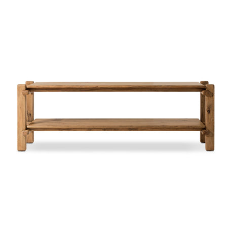 Marcia Console Table in Natural Reclaimed French Oak from Four Hands - Luna Furniture