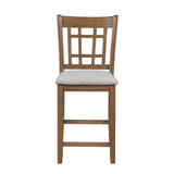 Junipero Brown/Light Gray Counter Height Chair, Set of 2