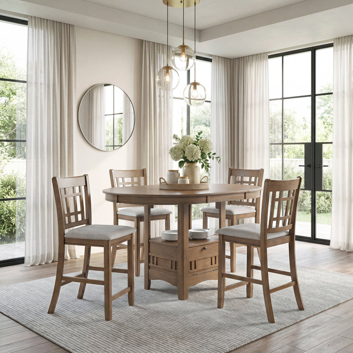 Junipero Espresso Extendable Counter Height Table from Homelegance - Luna Furniture