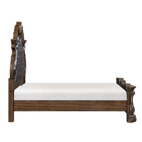 Gilmartin Dark Brown Queen Panel Bed from Homelegance - Luna Furniture
