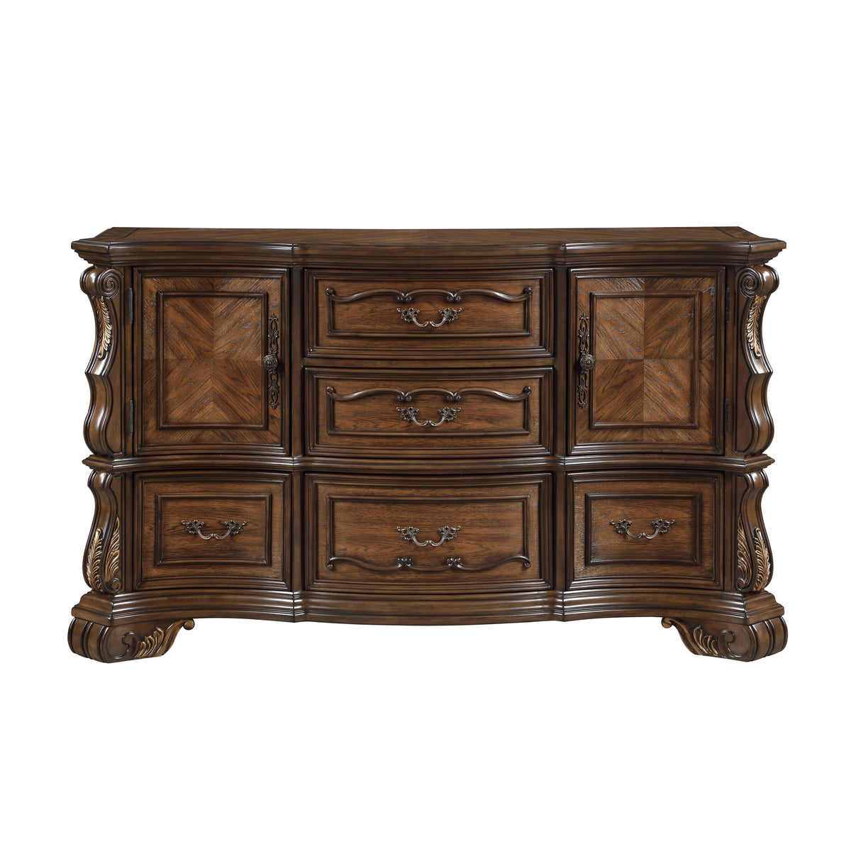 Gilmartin Dark Brown 4pc Set (QB+NS+DR+MR) from Homelegance - Luna Furniture