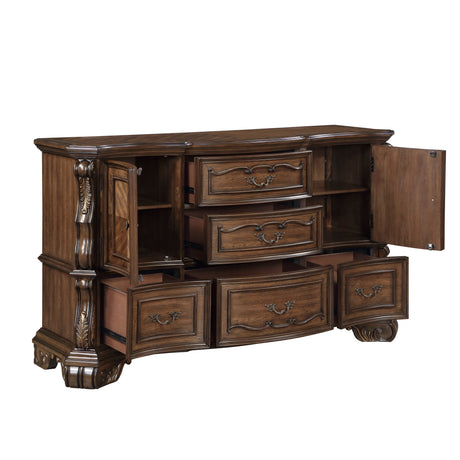 Gilmartin Dark Brown 4pc Set (QB+NS+DR+MR) from Homelegance - Luna Furniture