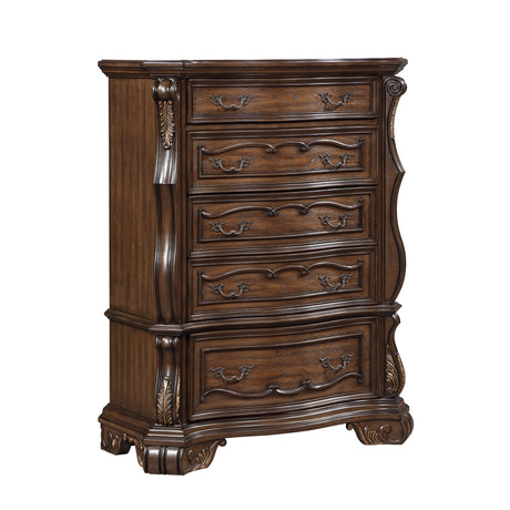 Gilmartin Dark Brown 5pc Set (QB+NS+DR+MR+CH) from Homelegance - Luna Furniture