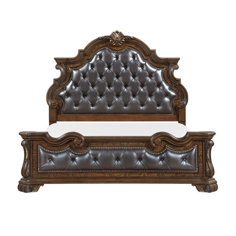 Gilmartin Dark Brown Eastern King Panel Bed from Homelegance - Luna Furniture