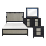 Garrison Charcoal 4pc Set (QB+NS+DR+MR) from Homelegance - Luna Furniture