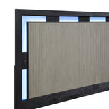 Garrison Charcoal/Gray LED Panel Bedroom Set from Homelegance - Luna Furniture