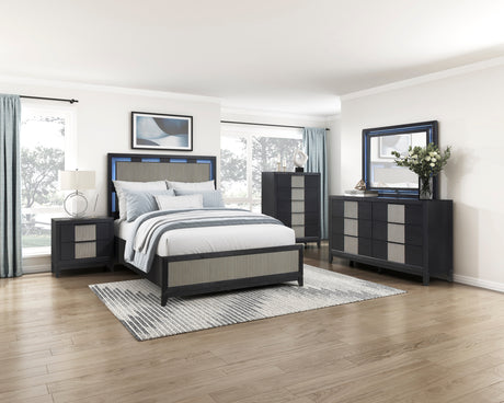 Garrison Charcoal Eastern King Bed from Homelegance - Luna Furniture