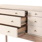 Ford Console Table in Beige Painted Linen from Four Hands - Luna Furniture