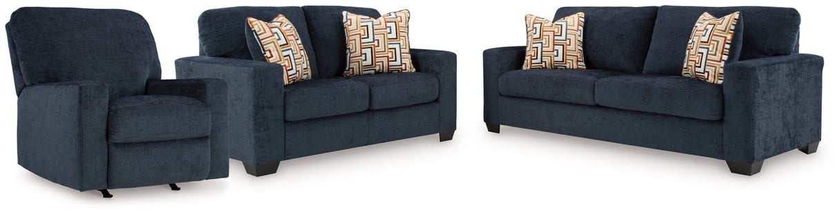 Aviemore Ink Sofa, Loveseat and Recliner from Ashley - Luna Furniture