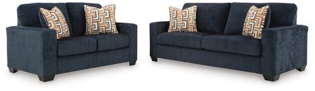 Aviemore Sofa and Loveseat in Ink from Ashley - Luna Furniture