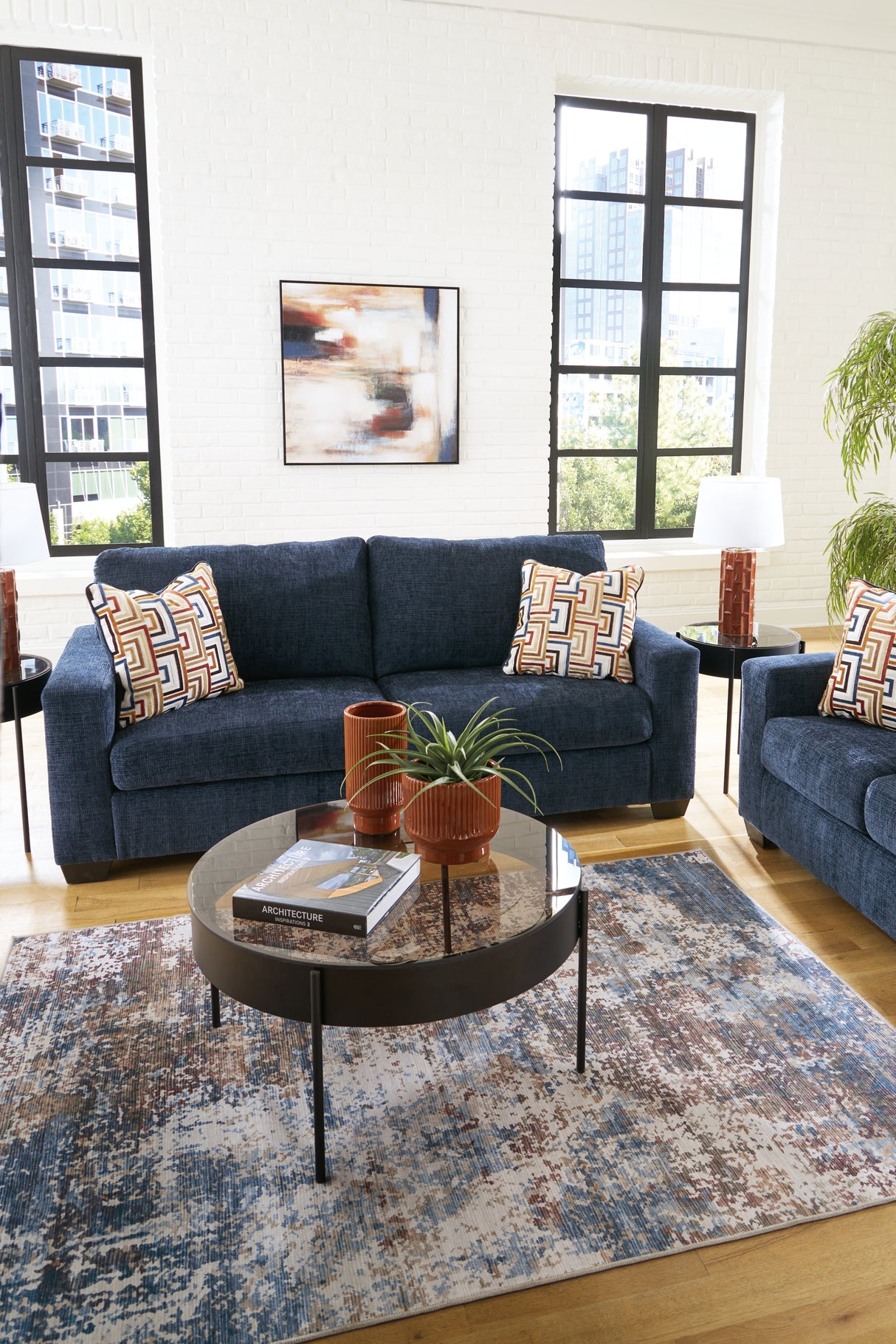 Aviemore Ink Sofa, Loveseat and Recliner from Ashley - Luna Furniture
